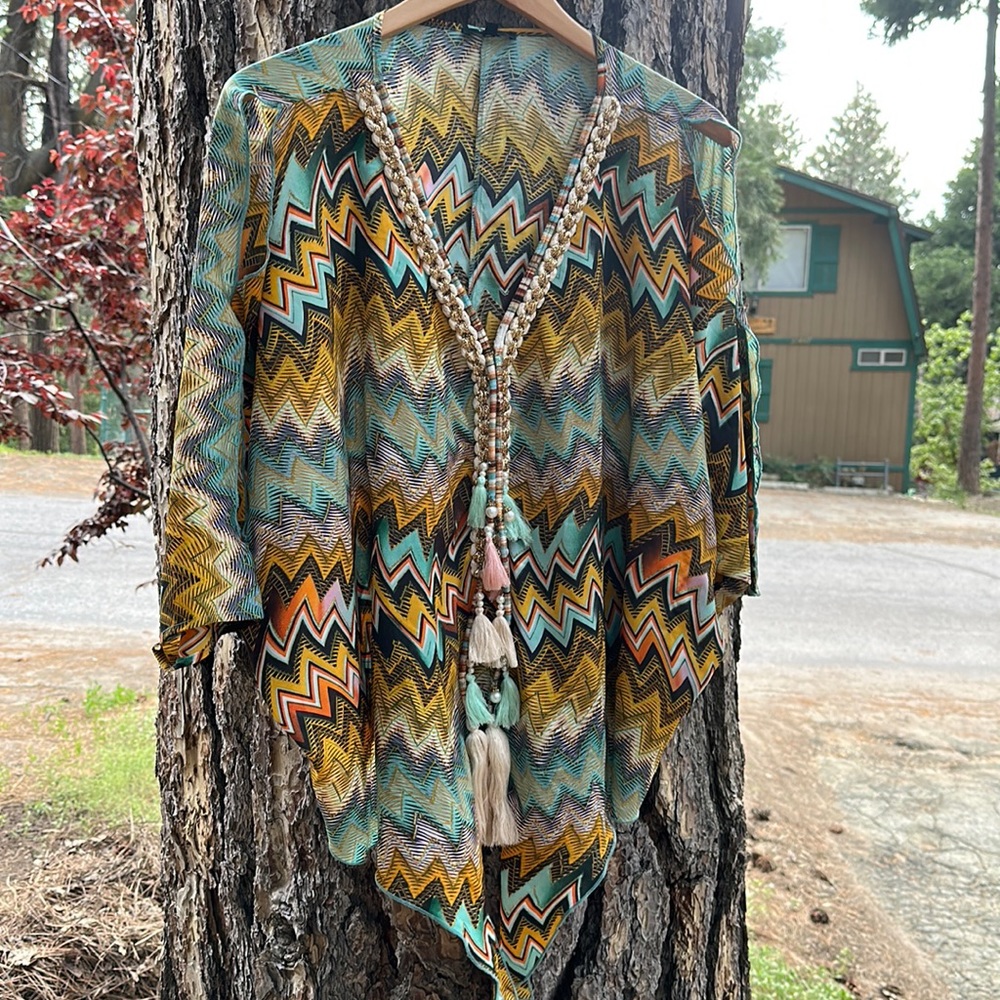 Women’s Boston Proper Fancy Tunic with Pearls and Tassels